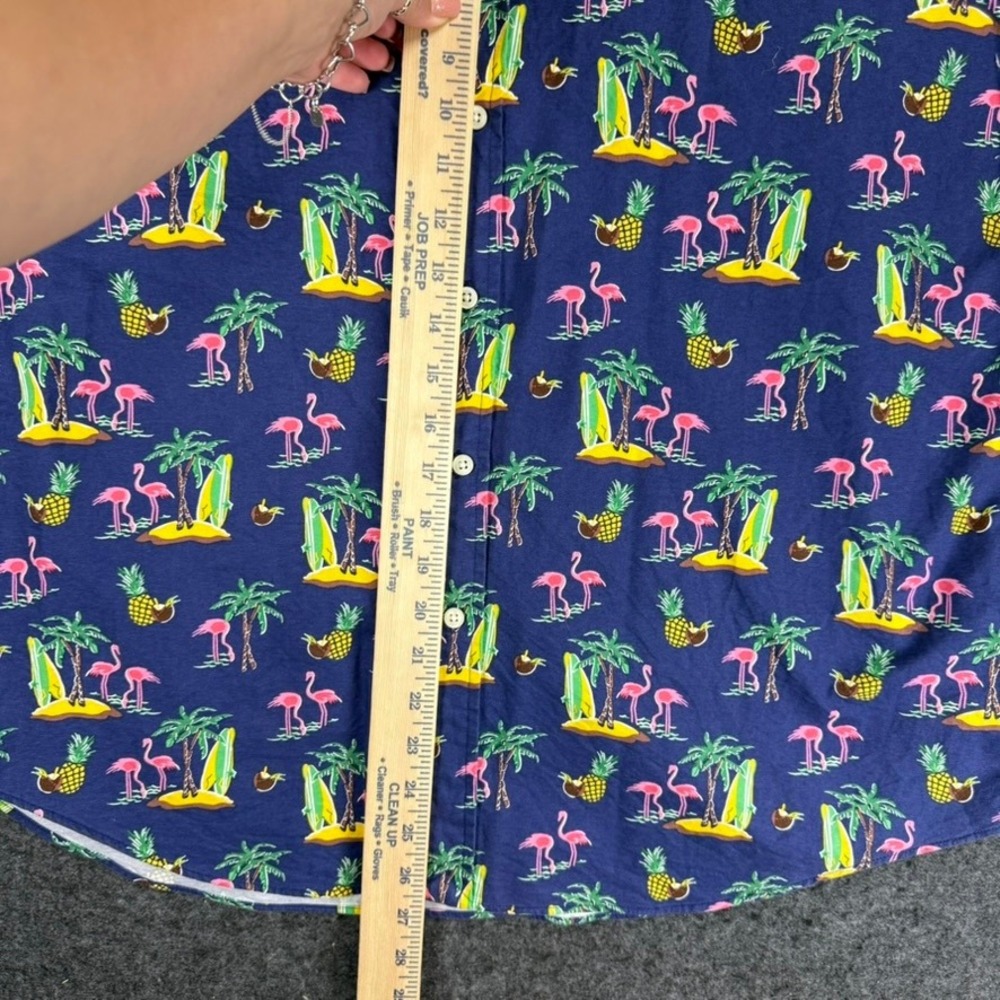 Ralph Lauren Mens XL Hawaiian Flamingo Pineapple Surfboard Classic Fit Shirt Y2K - Picture 7 of 9